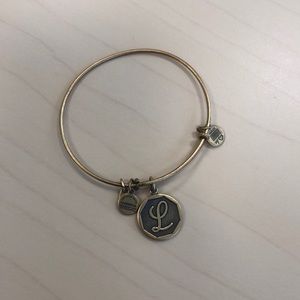 Alex and Ani initial charm bangle
